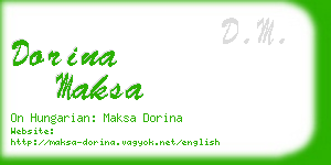 dorina maksa business card